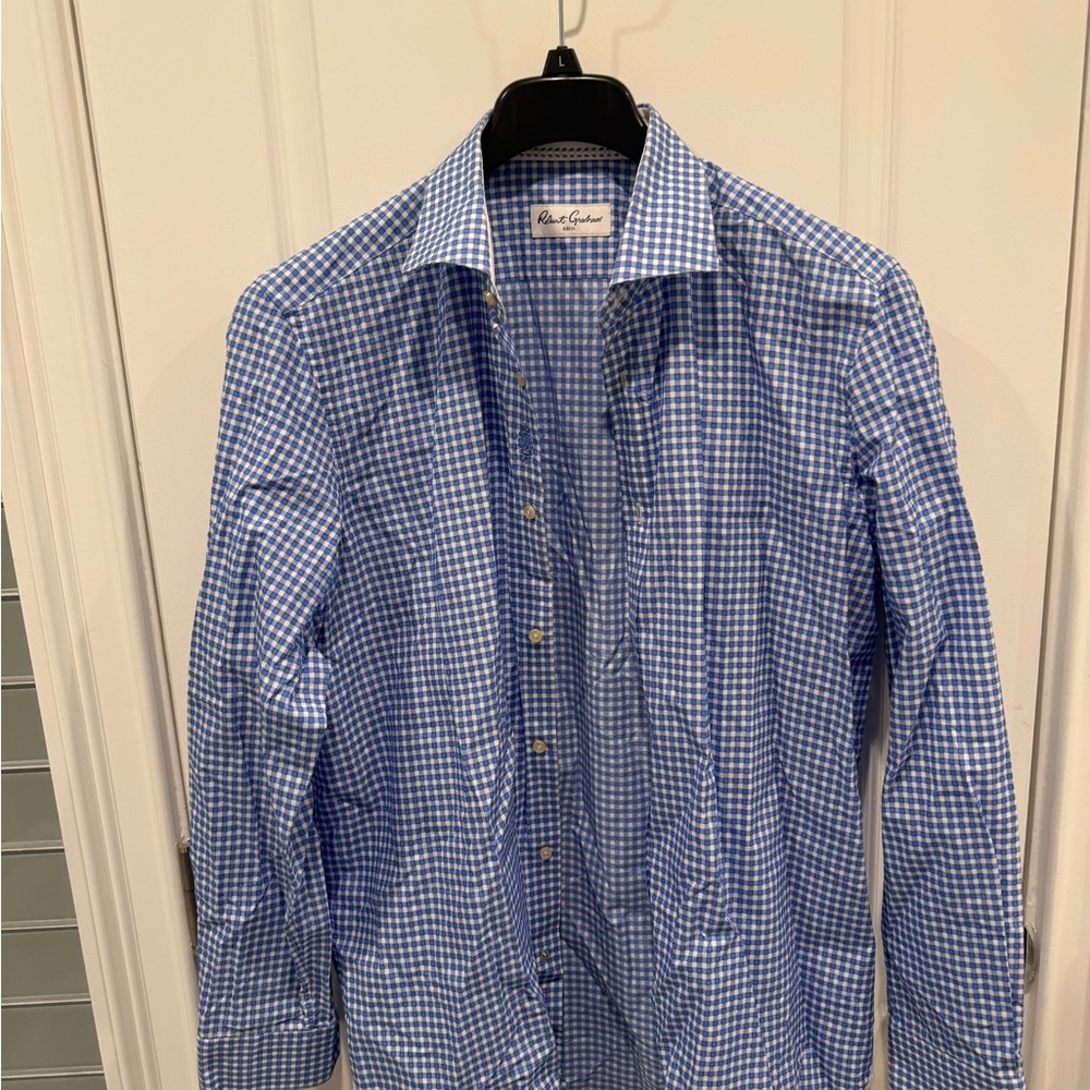 Robert Graham Blue Checkered Casual Shirt